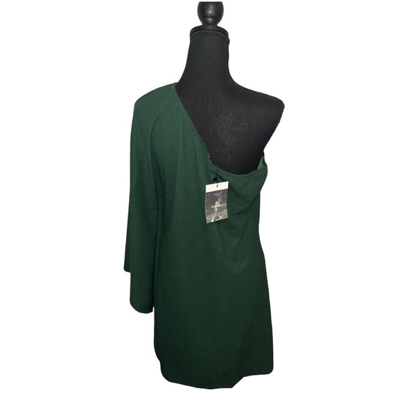 Women’s Goddess One Shoulder Green Mini Dress Party Cocktail Wedding Guest - Picture 5 of 6